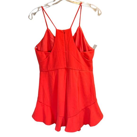 Mustard Seed V-Neck Ruffle Halter Neck Coral Romper Size Medium NWT - Picture 11 of 11